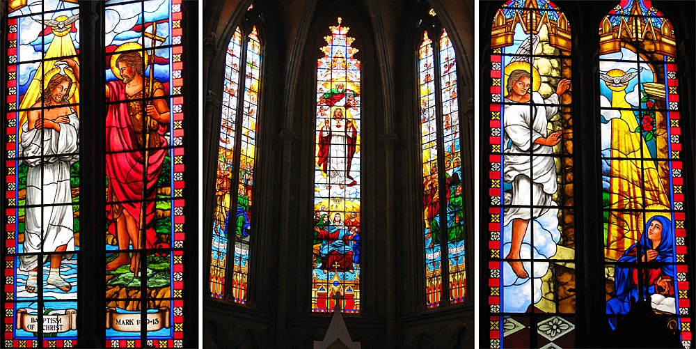 Витражи - украшение собора в Гуанчжоу
