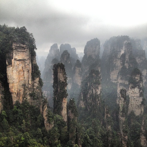 В горах лесопарка Чжанцзяцзе