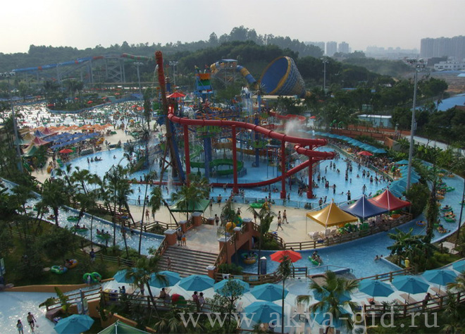 Аттракционы в аквапарке Chimelong - Гуанчжоу