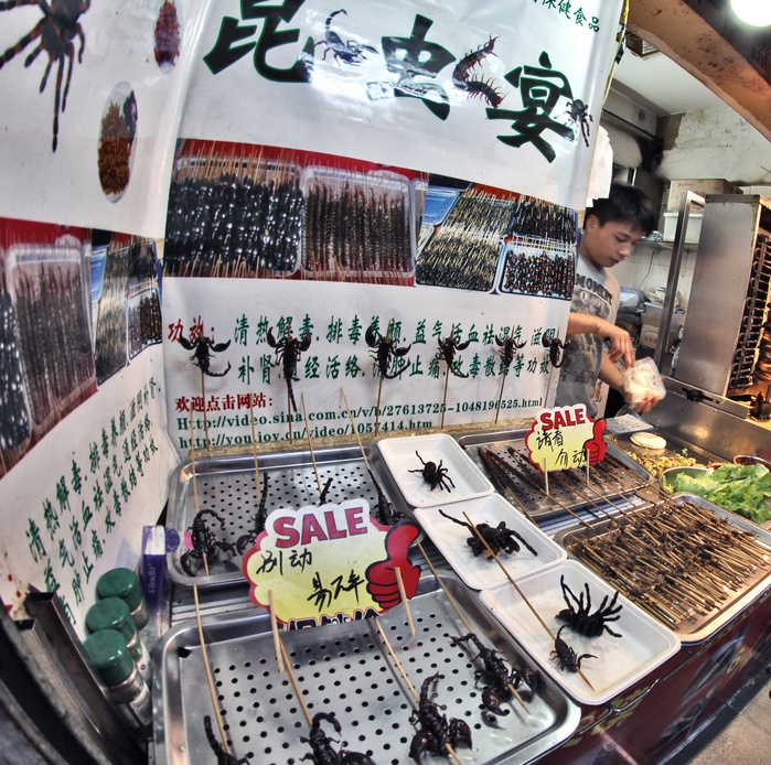 Такая еда шокирует - улица Гуанчжоу