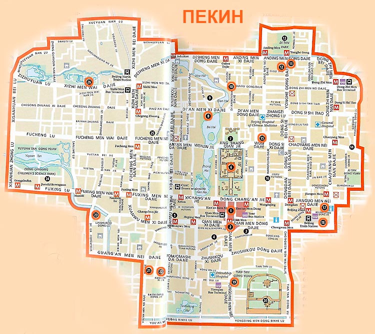 карта пекина