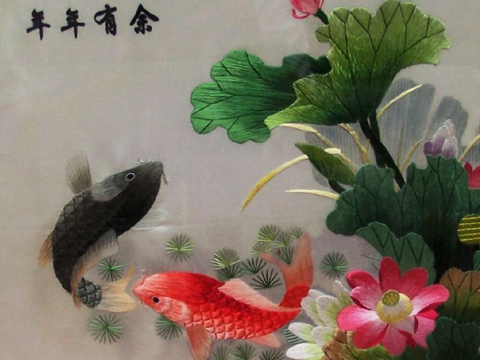 Вышивка в стиле Цзяянсу, которую можно купить в Сучжоу