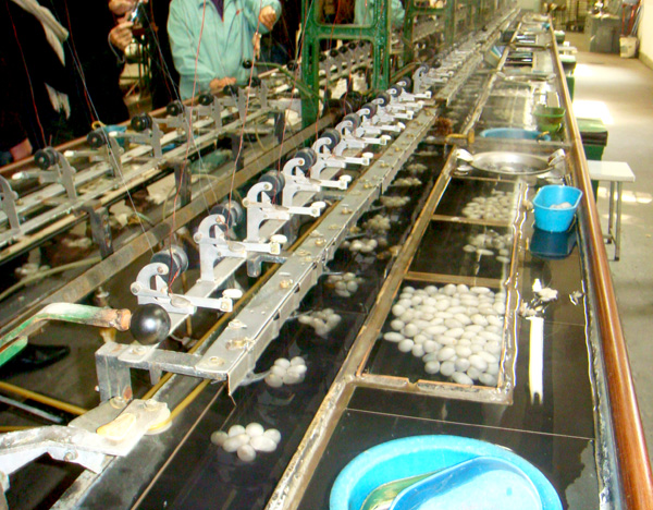 Музей Шелка - вымачивание коконов