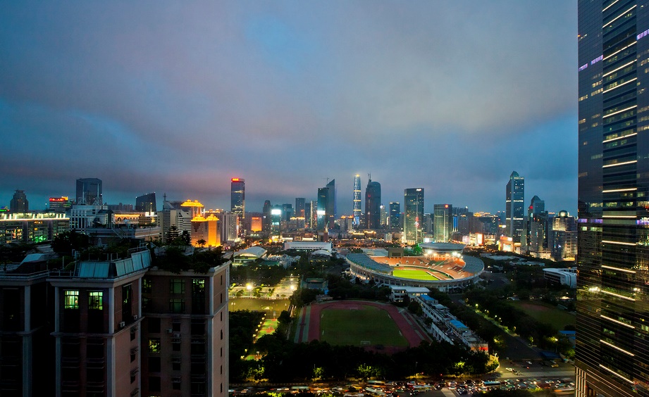 Вид из окна отеля в Гуанчжоу